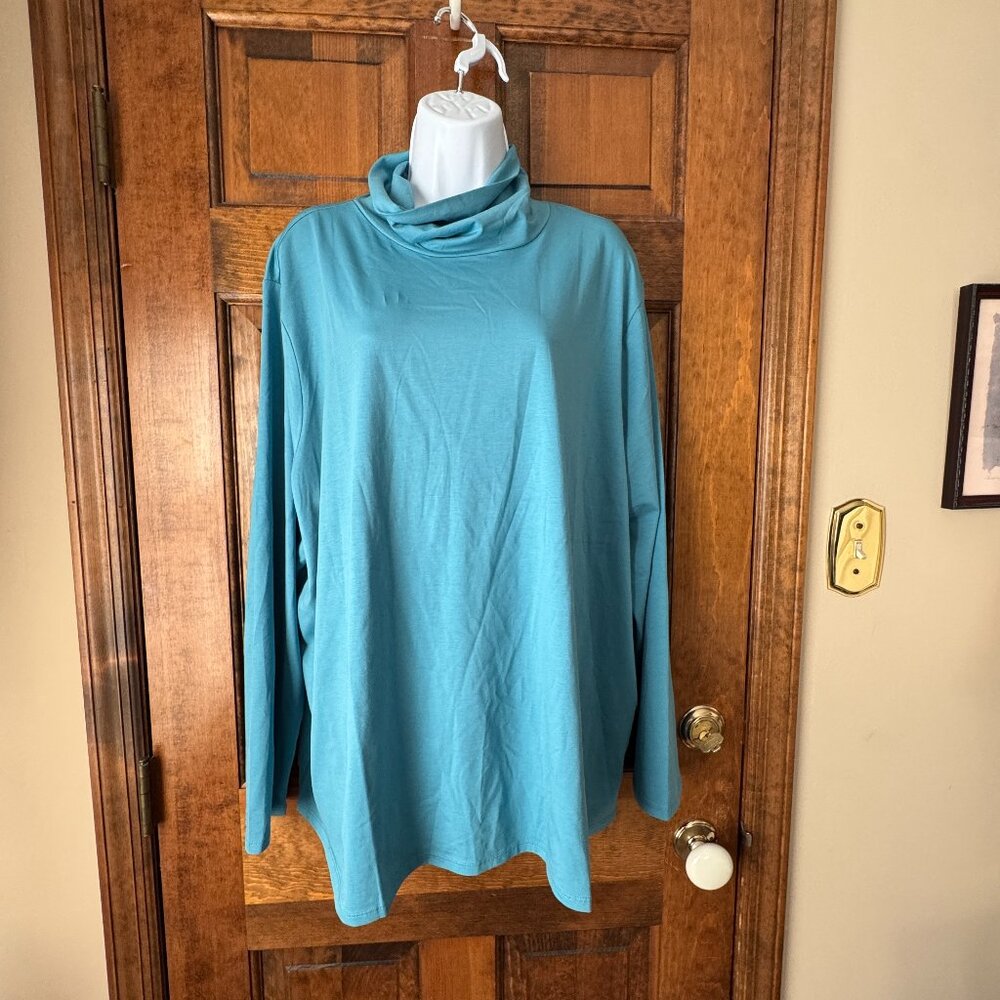 J. Jill purejill Blue Relaxed Turtleneck Size 3X